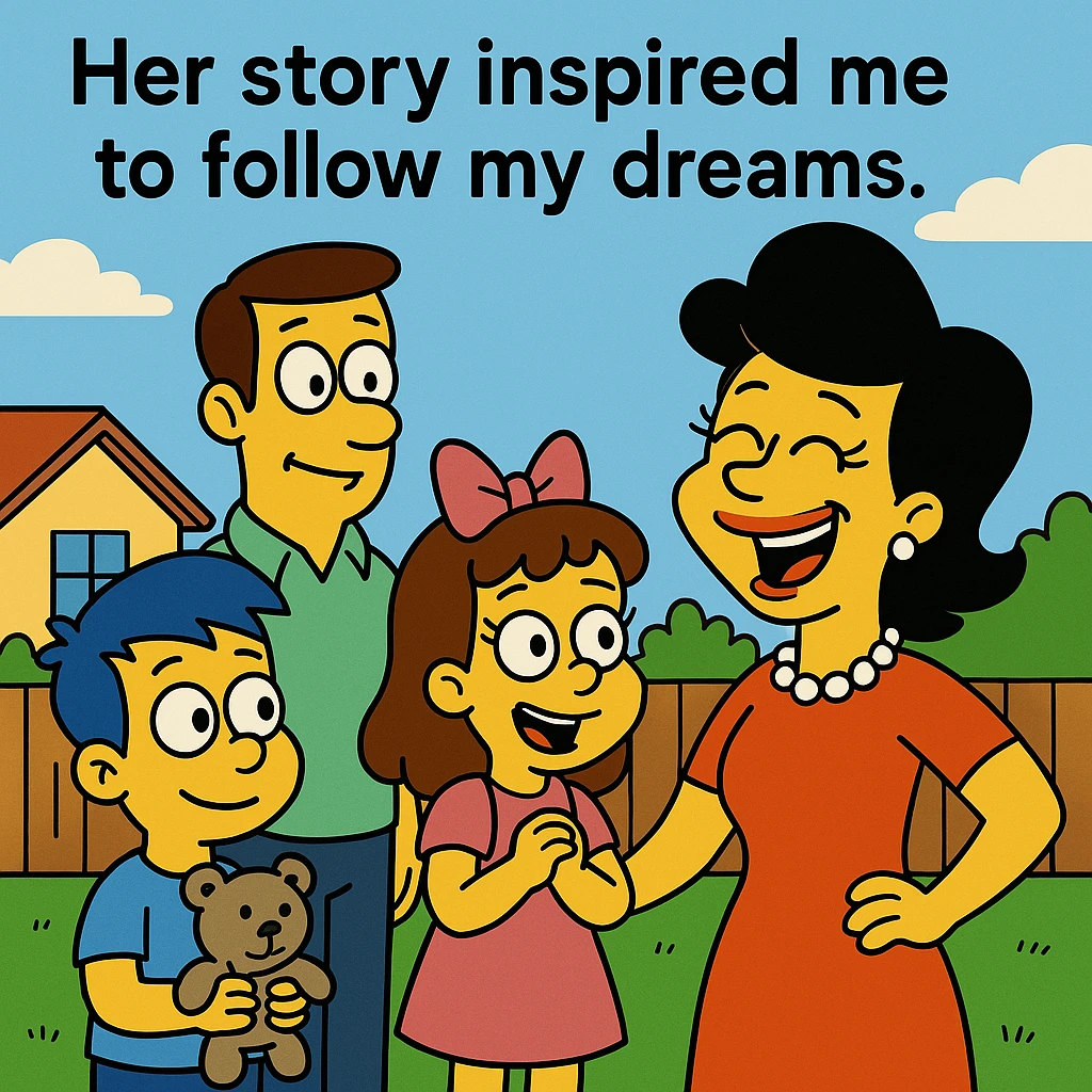 Her story inspired me to follow my dreams. emoji