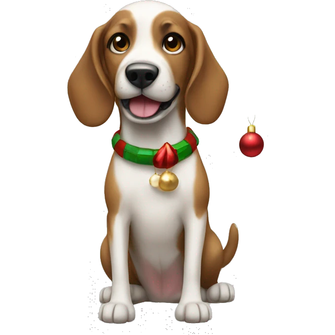 Dog christmas  emoji