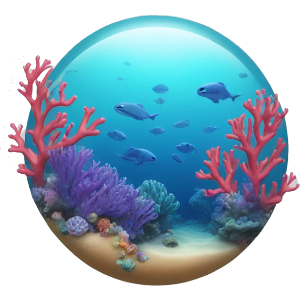 ocean with coral emoji