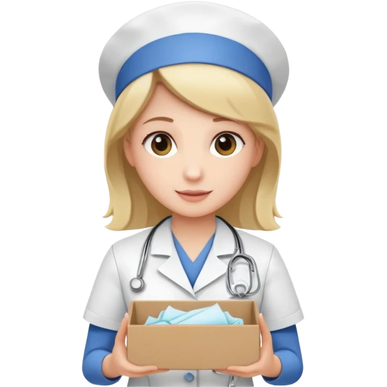 Nurse offering box of tissue











 emoji
