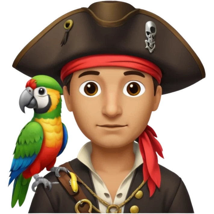 pirate and parrot emoji