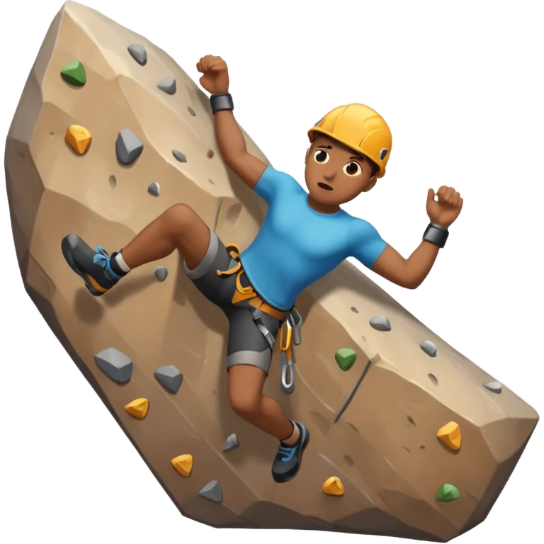 falling rock climbing emoji
