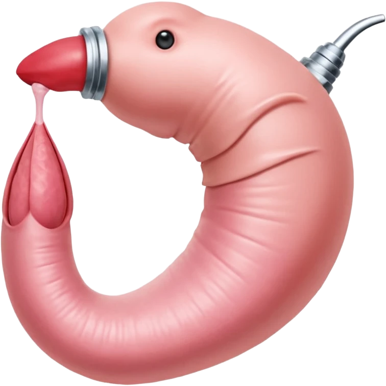 Un primer plano extremo, , de la unión sexual. Detalles explícitos. Un pene erecto, con venas prominentes y la glande rosada, penetrando una vagina. Los labios mayores y menores de la vagina son visibles, estirados alrededor del eje del pene. emoji