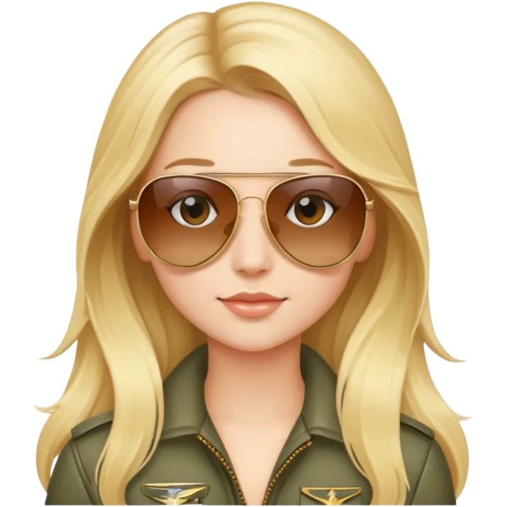 girl with long blond hair and aviator sunglasses emoji
