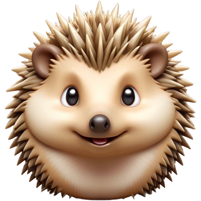 Cinematic Comical Hedgehog Portrait Emoji, Head tilted dramatically with an exaggeratedly surprised expression and wide, comically expressive eyes, featuring a small, spiky body with quills that seem to dance with playful energy, Simplified yet hilariously expressive features, highly detailed, glowing with a slightly sassy woodland glow, high shine, dramatic yet playful, stylized with an air of cheeky hedgehog mischief, soft glowing outline, capturing the essence of a meme-worthy hedgehog that looks ready to roll its way into viral fame! emoji