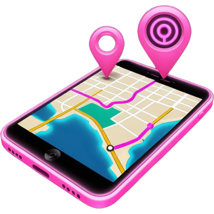 pink gps map lines emoji