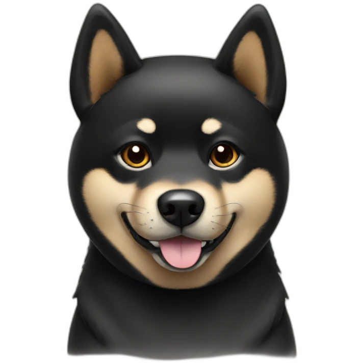 Black Shiba inu emoji
