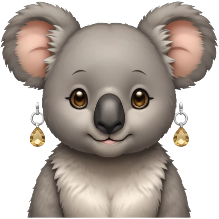 Koala with earrings emoji