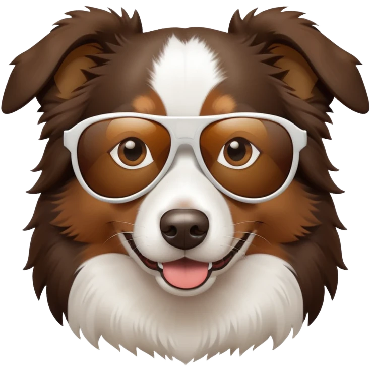 border collie wearing sunglasses emoji
