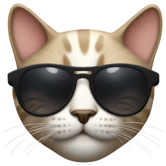 Cat with sunglasses emoji