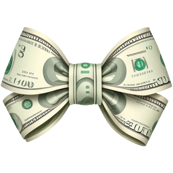 Bow and money  emoji