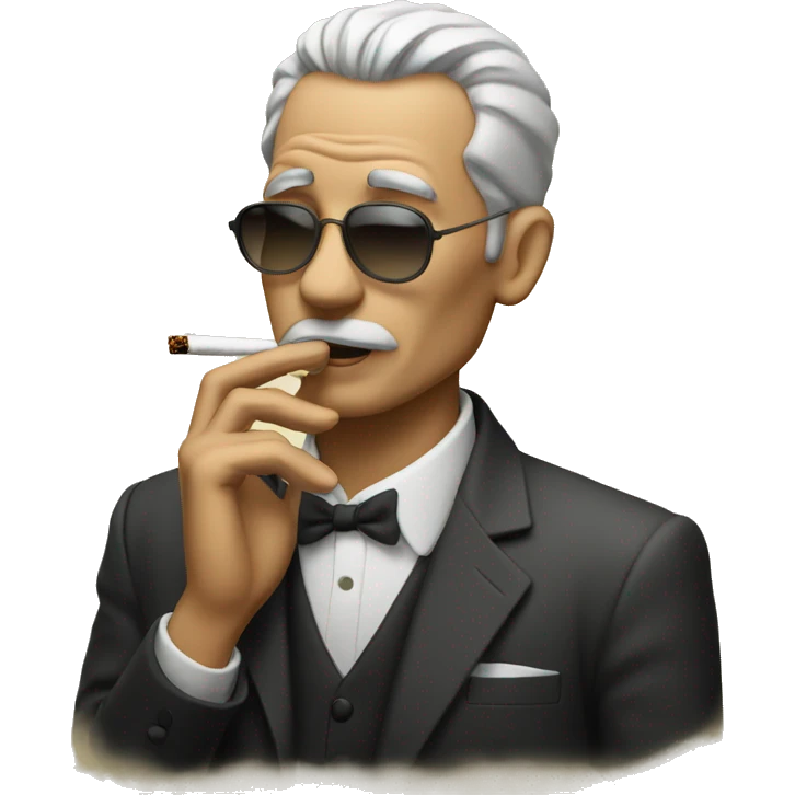Man smoking cigarette emoji