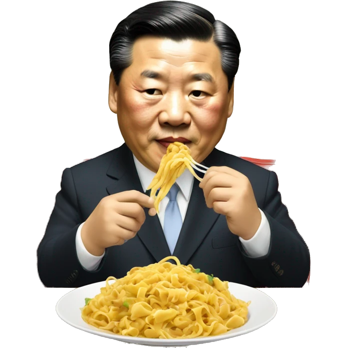Xi jinping eating pasta emoji