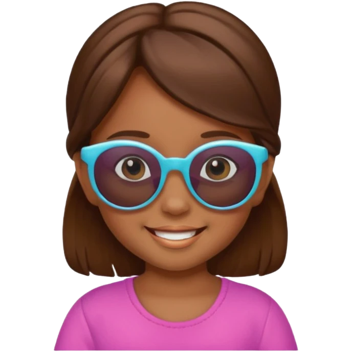 A Baby girl wiht Brown Hair and a sunn Glases emoji