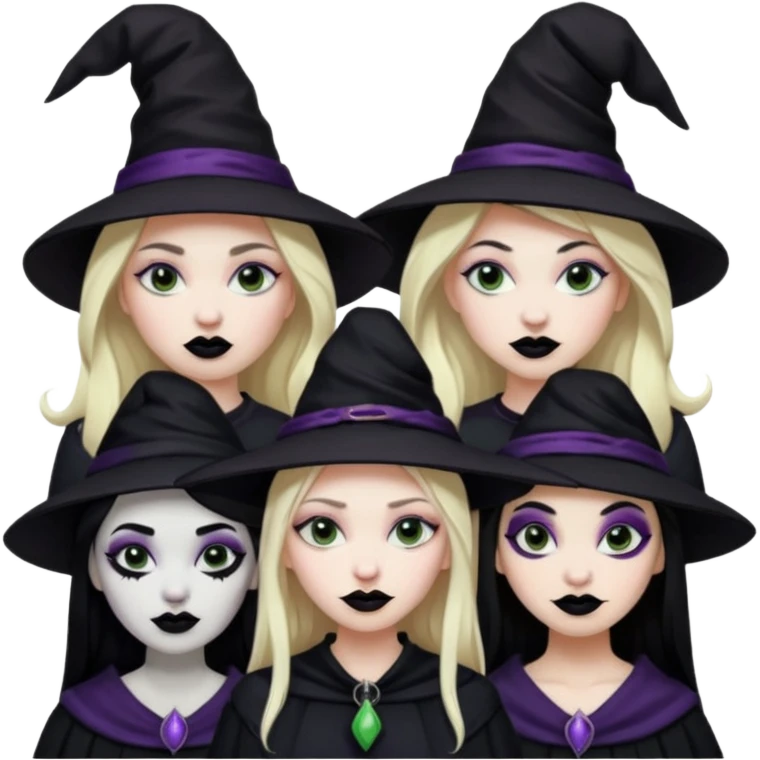 4 MUJERES BRUJAS SUSPIRAN emoji