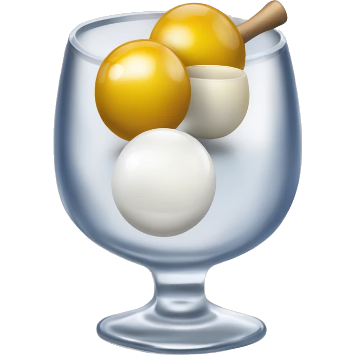 Verre de pastis et boules de pétanque emoji