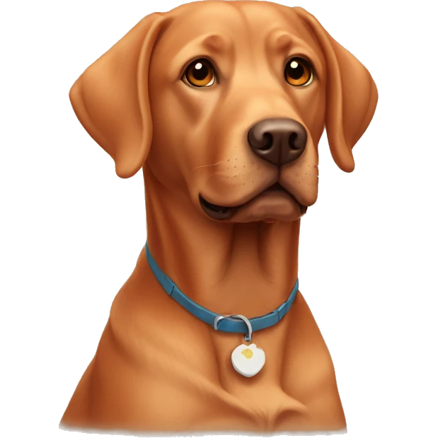 A red Labrador retriever  emoji