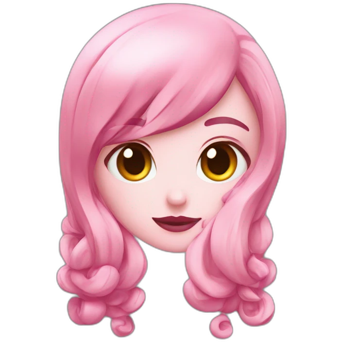 Glace rouge et rose emoji