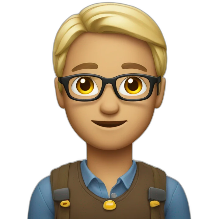 A folk wearing apple vision pro emoji