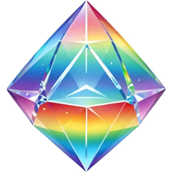 crystal with rainbow reflections emoji