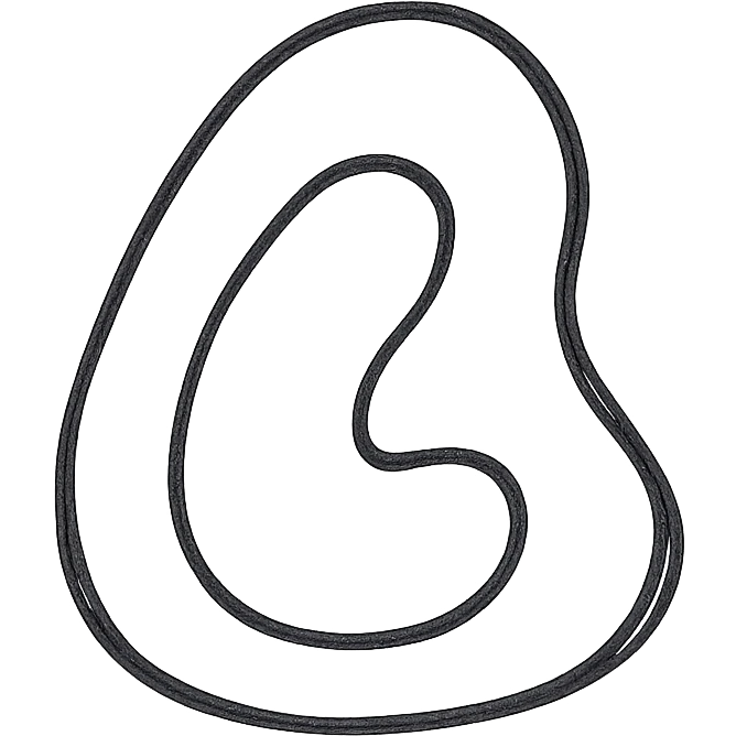 hand drawn outlined icon of a pink shape, no fill emoji