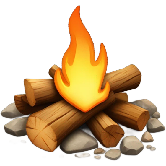 Camping fire emoji