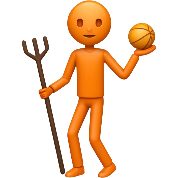 Orenge sticfigüre from alanbecker emoji