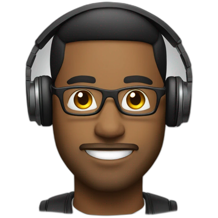 Mike the music producer with headphones on emoji