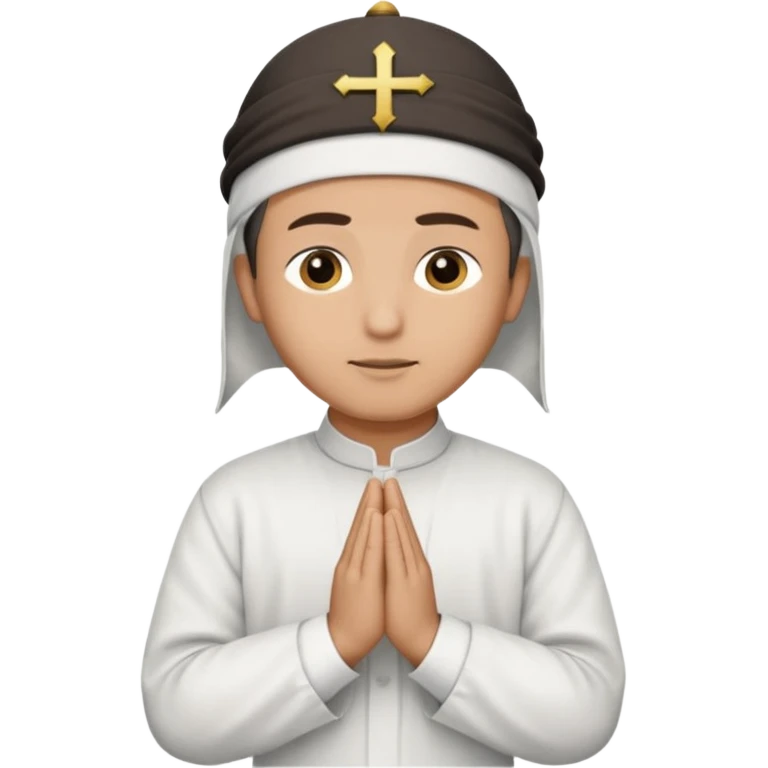 Make a person praying in Islam religion make it face 90° to the left emoji