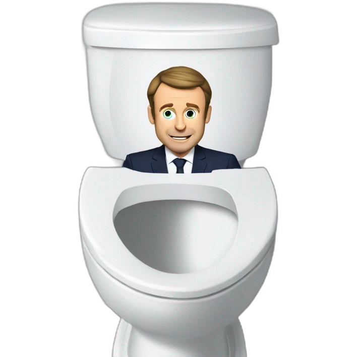 Macron au toilet emoji