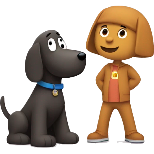 pocoyo with a dog  emoji