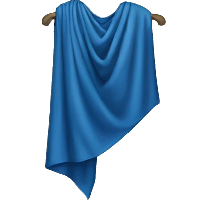 Draped blue top singluar emoji
