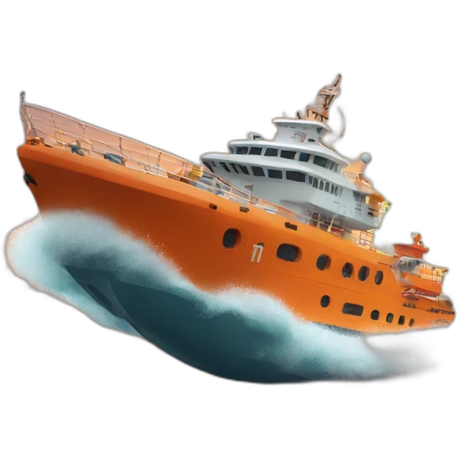 orange rescue ship emoji