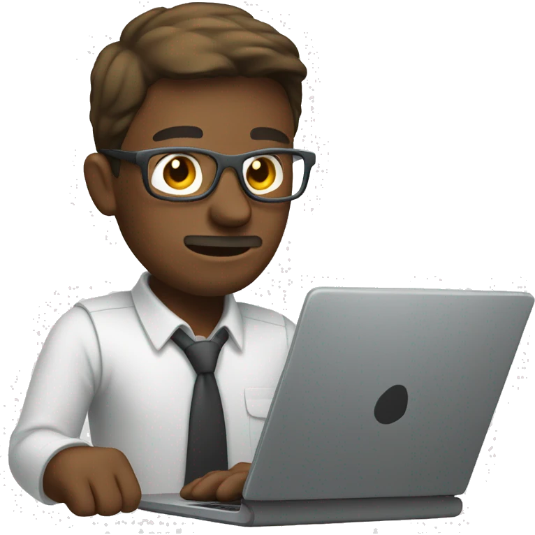 man working in a laptop emoji