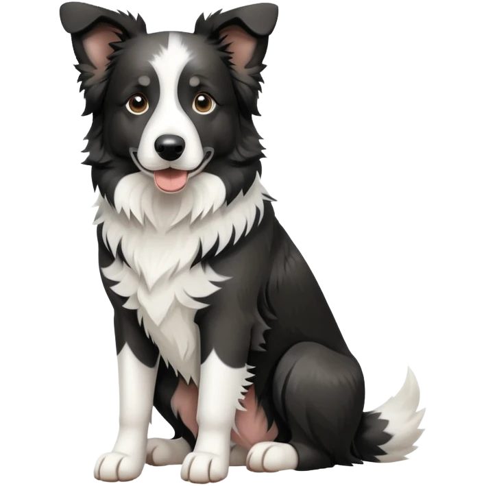 Merle Border Collie Sitting emoji