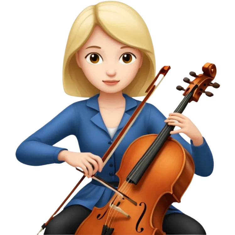 girl playing cello emoji