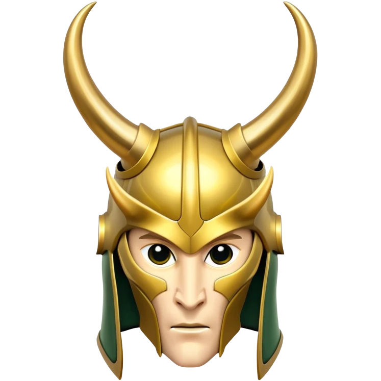 Loki's iconic helmet  emoji