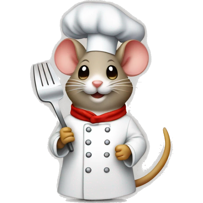 mouse with a chef’s hat apple style emoji