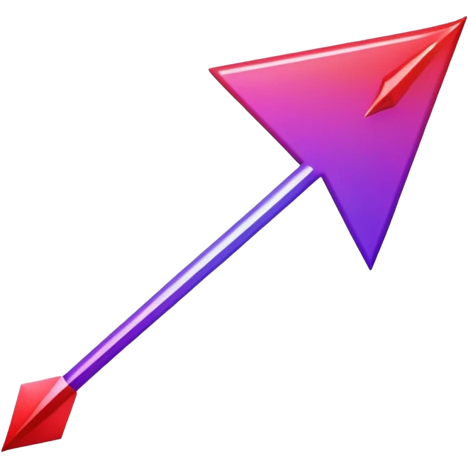 color gradient between red and purple glitter arrow for right emoji