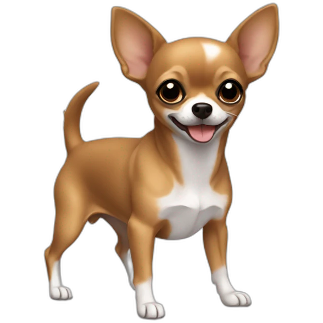 small brown chihuahua enjoy emoji