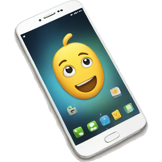 smartphone on home screen emoji