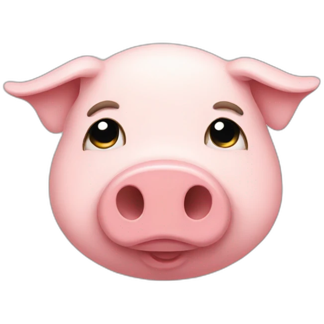 sad pig emoji