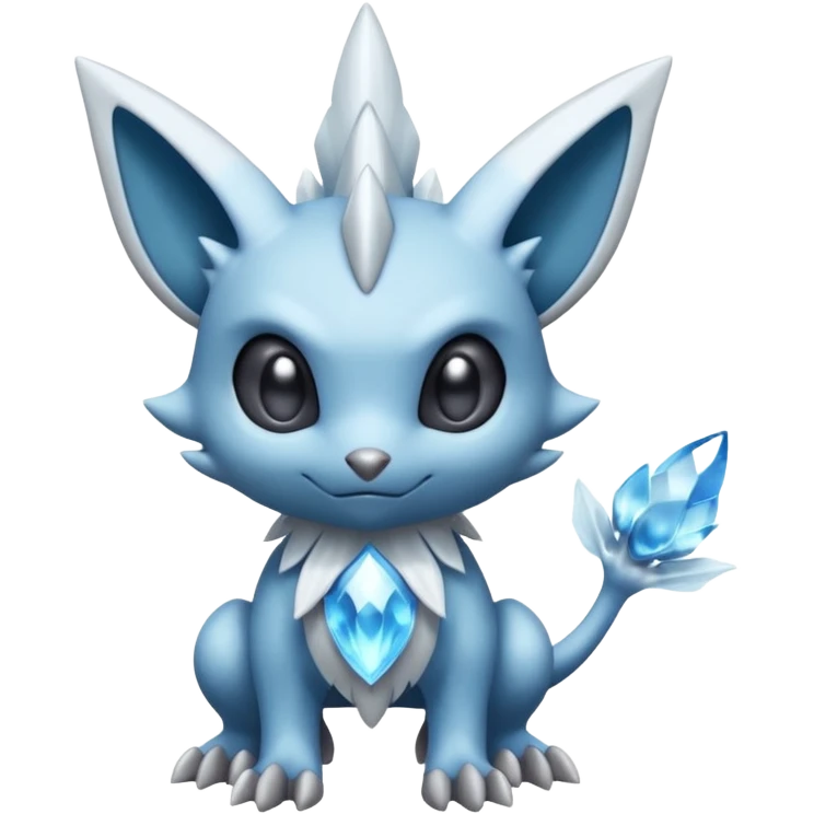 Elemental soft elegant dark dusky mechanical frosty fairy-like fantasy epic rare Glalie-Sneasel-Togetic-Pokémon-Fakémon-hybrid-creature emoji
