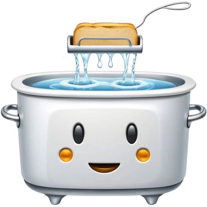 Happy toaster in a washtub  emoji