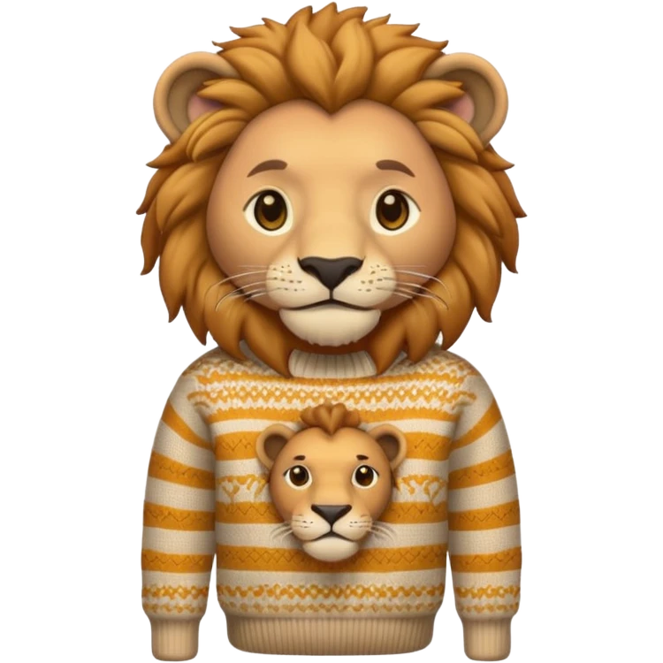 lion wearing jumper emoji