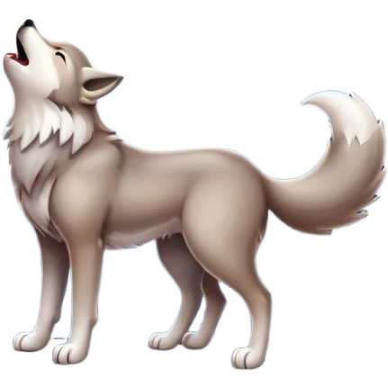 Howling at moon emoji