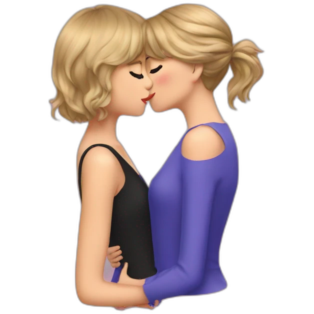taylor swift and girl kissing, LGBTQ+ emoji