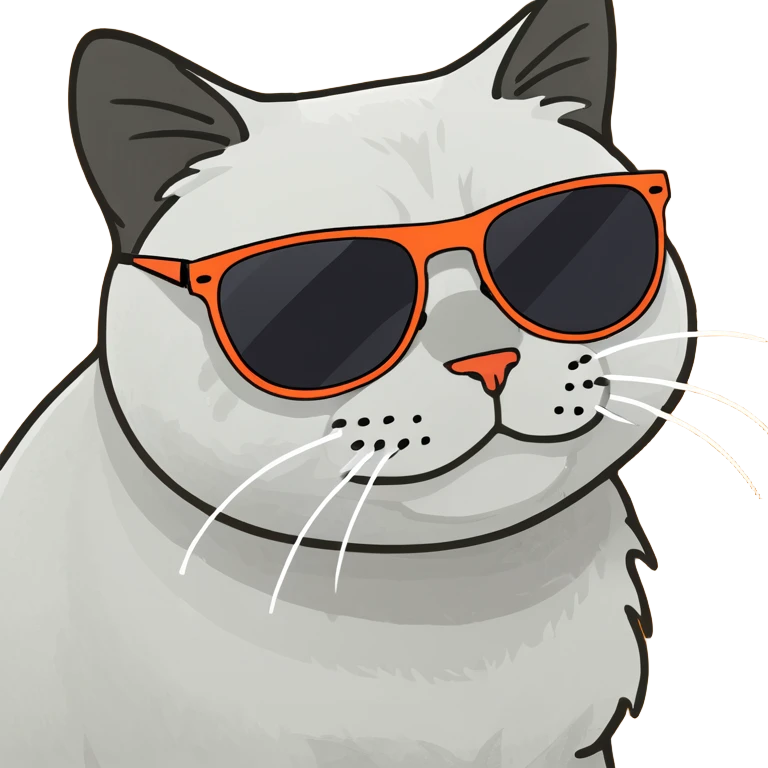 Cat with sunglasses emoji
