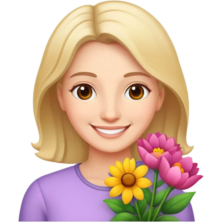 mother with flowers emoji