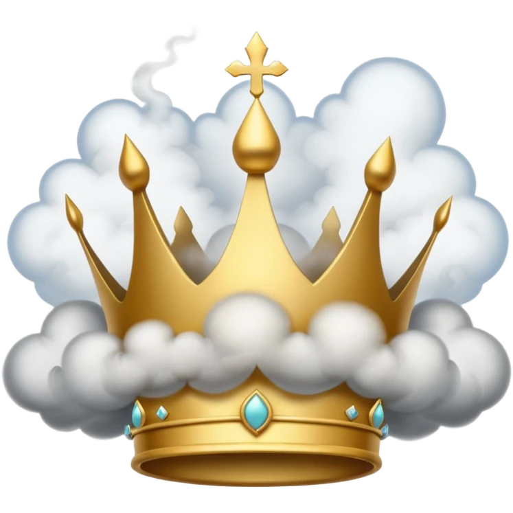 Put this 👑 on top  of 😶‍🌫️ emoji